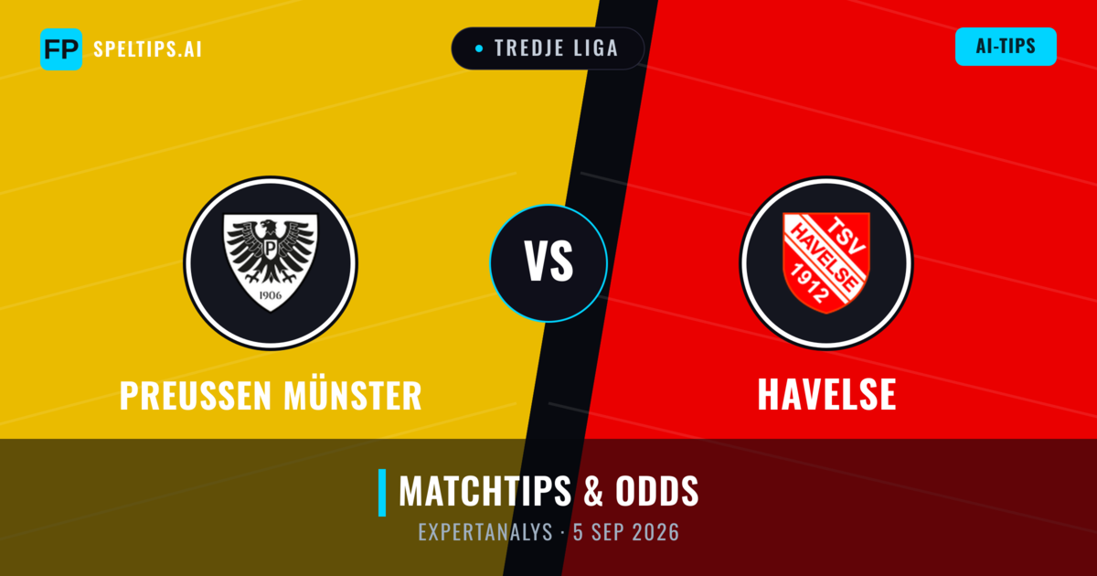 Preußen Münster vs Havelse — matchtips och förhandstitt