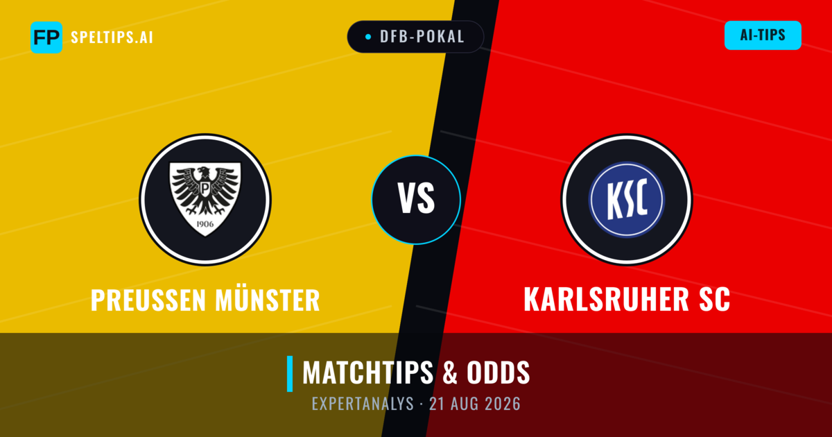 Preußen Münster vs Karlsruher SC — matchtips och förhandstitt