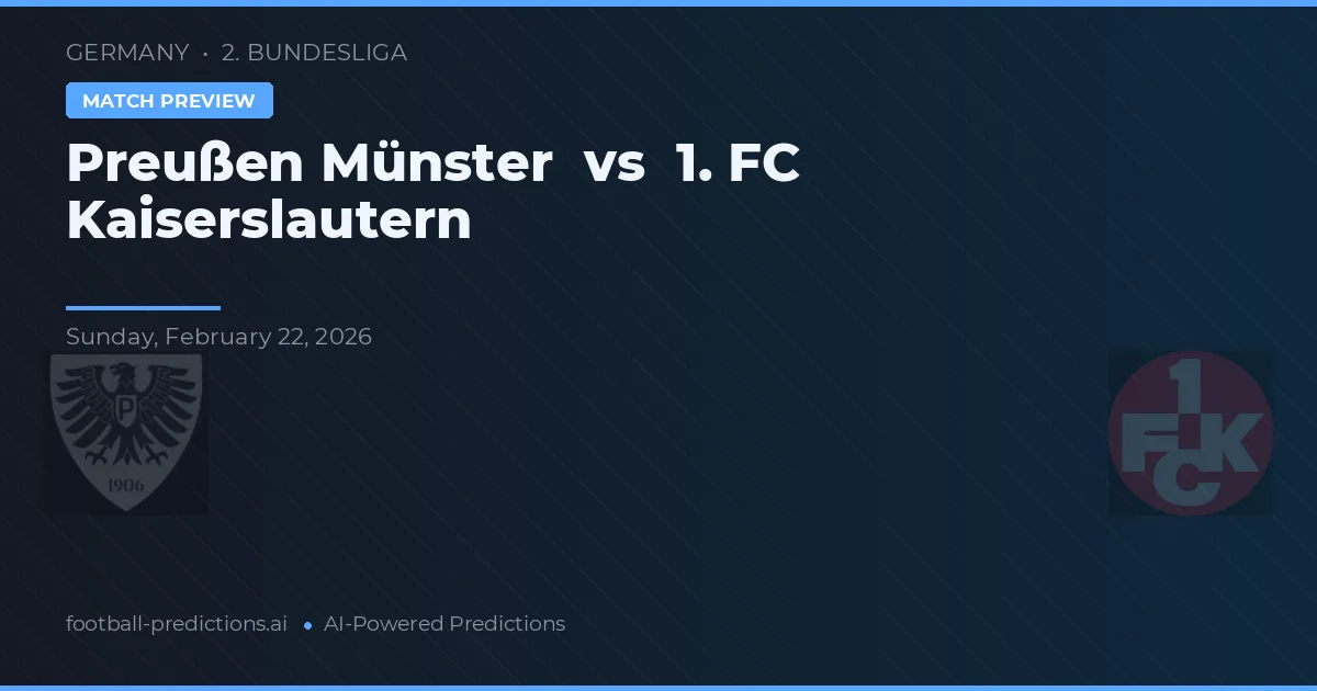 Preußen Münster vs 1. FC Kaiserslautern — matchtips och förhandstitt
