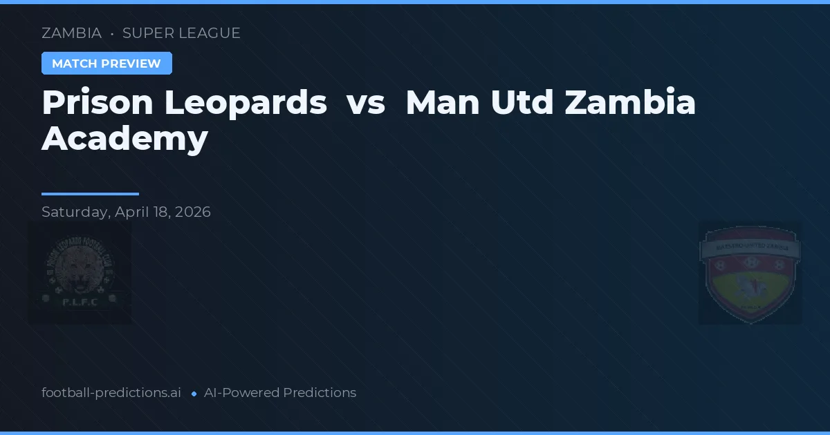 Prison Leopards vs Man Utd Zambia Academy — matchtips och förhandstitt