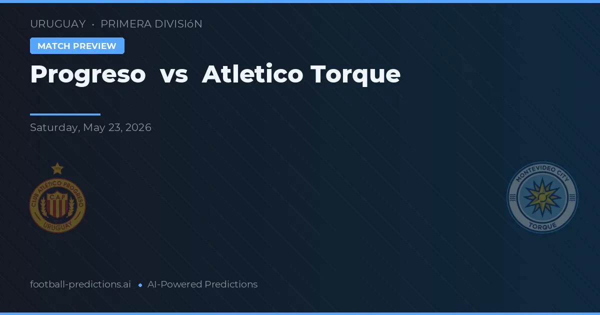 Progreso vs Atlético Torque — matchtips och förhandstitt