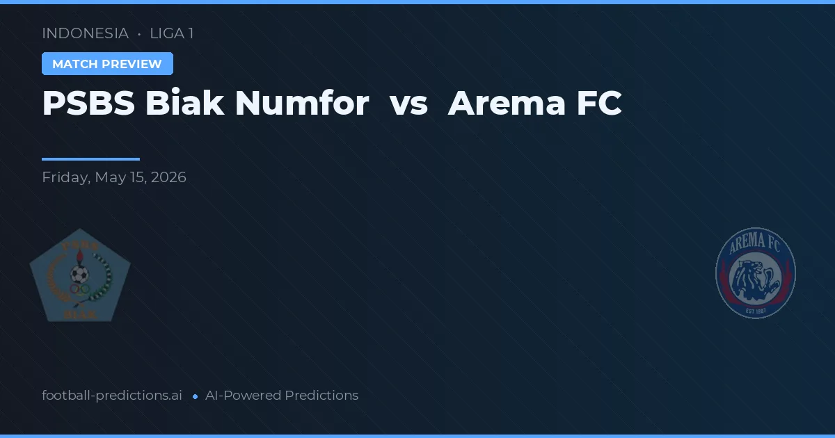 PSBS Biak Numfor vs Arema FC — matchtips och förhandstitt