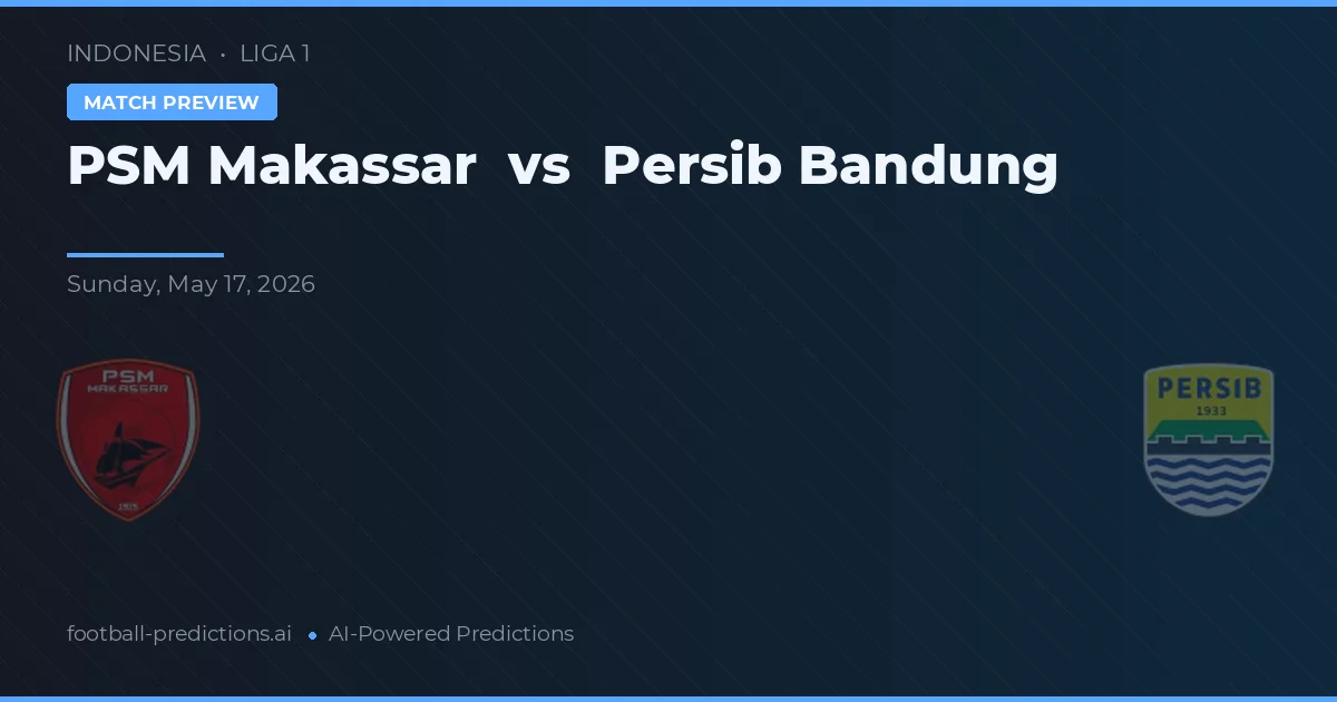 PSM Makassar vs Persib Bandung — matchtips och förhandstitt
