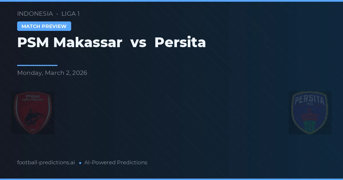 PSM Makassar vs Persita — matchtips och förhandstitt