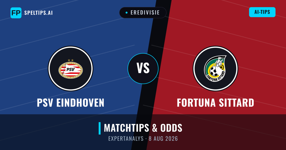 PSV Eindhoven vs Fortuna Sittard — matchtips och förhandstitt