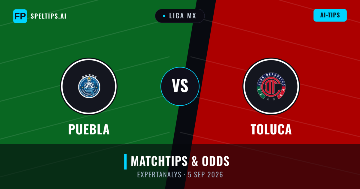 Puebla vs Toluca — matchtips och förhandstitt