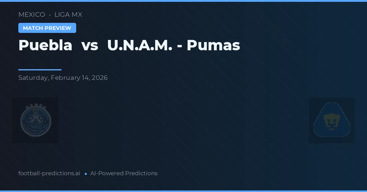 Puebla vs U.N.A.M. - Pumas — matchtips och förhandstitt