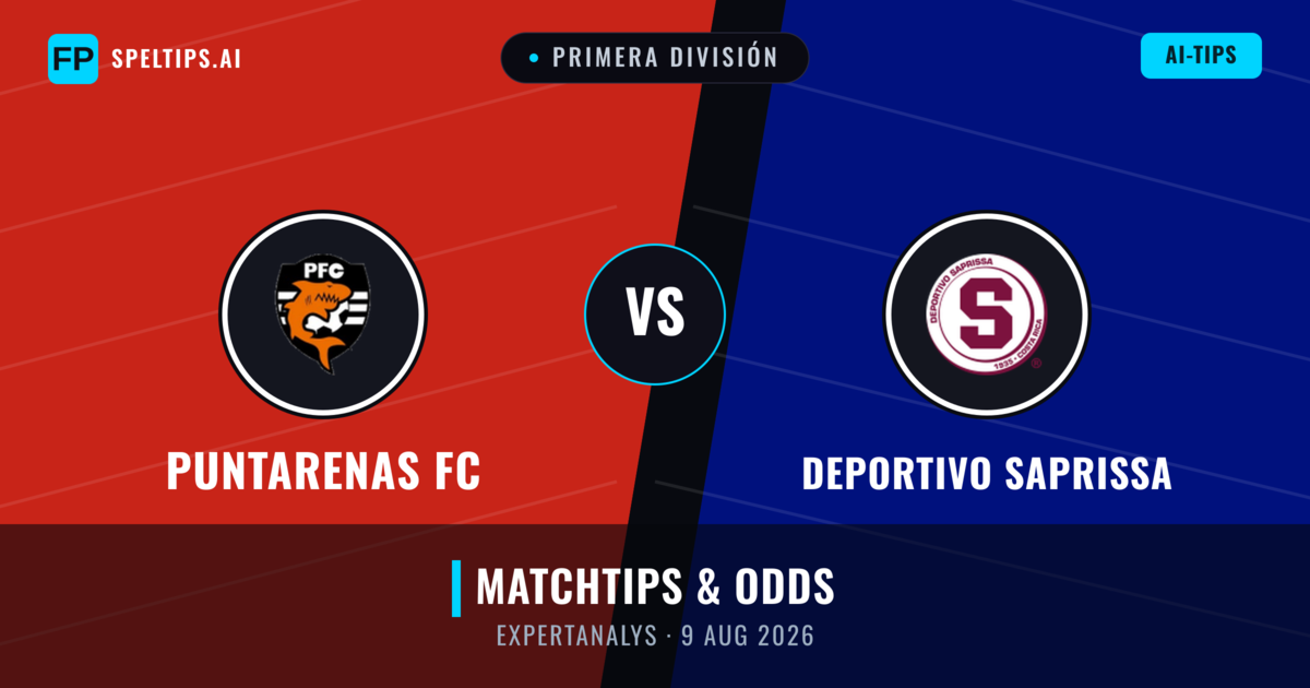 Puntarenas FC vs Deportivo Saprissa — matchtips och förhandstitt