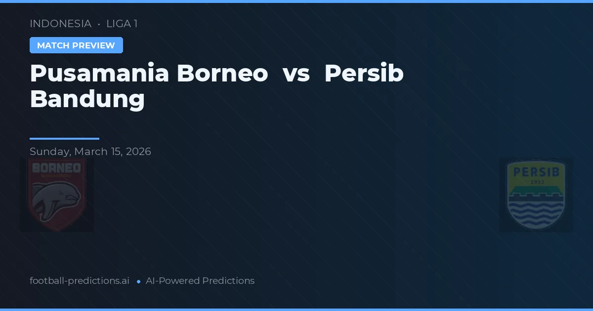 Pusamania Borneo vs Persib Bandung — matchtips och förhandstitt