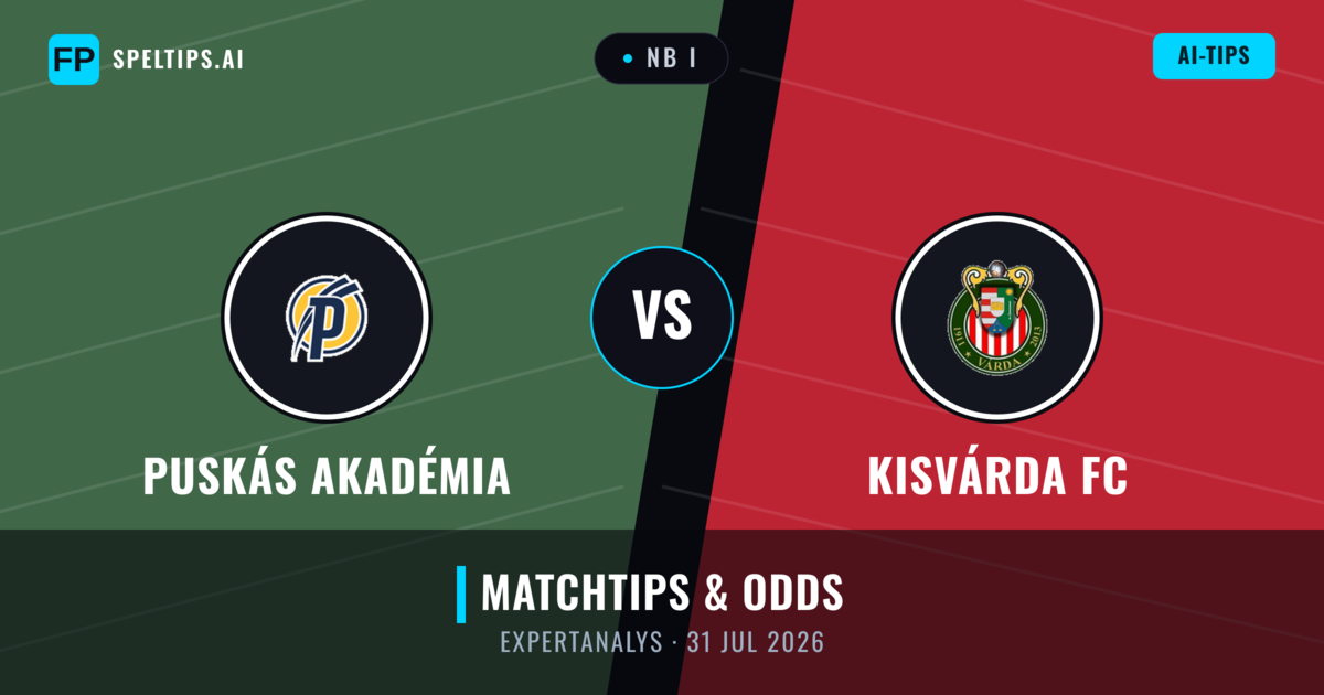 Puskás Akadémia vs Kisvárda FC — matchtips och förhandstitt