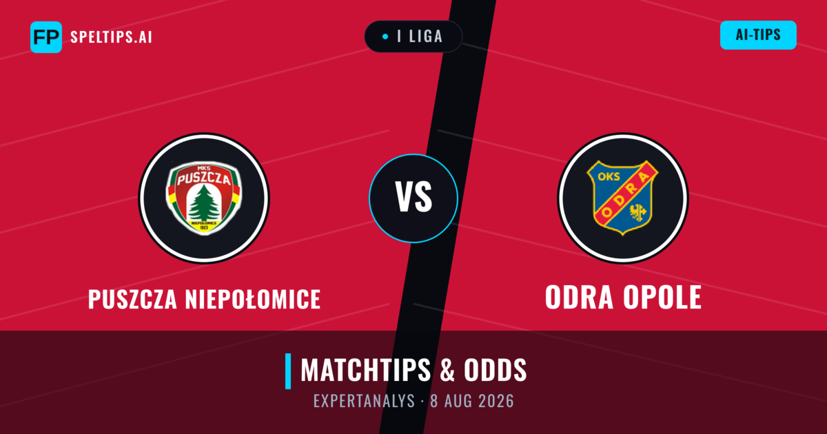 Puszcza Niepołomice vs Odra Opole — matchtips och förhandstitt