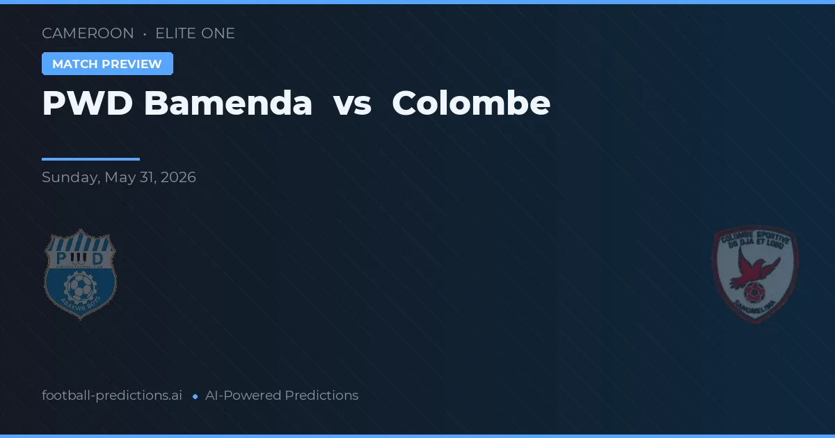 PWD Bamenda vs Colombe — matchtips och förhandstitt