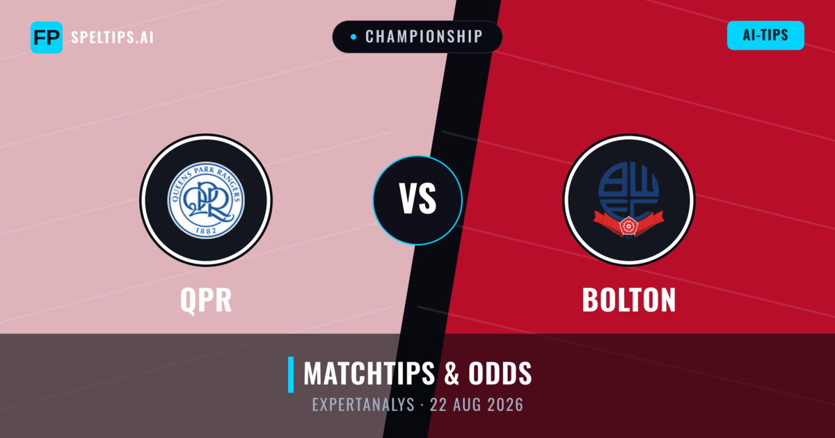 QPR vs Bolton — matchtips och förhandstitt