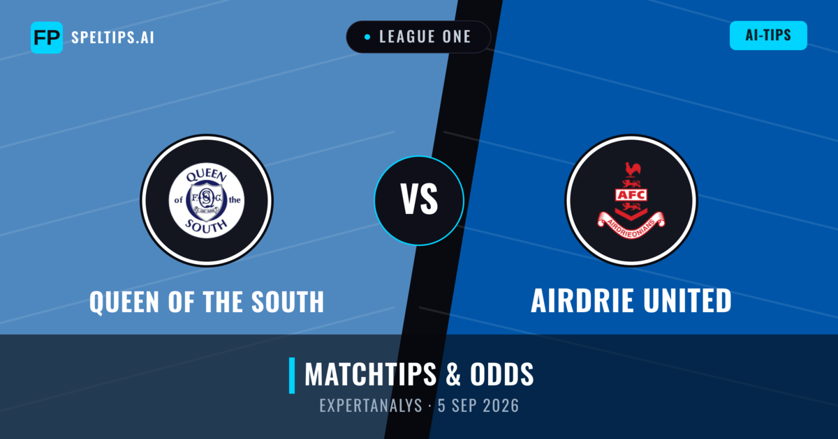 Queen of the South vs Airdrie United — matchtips och förhandstitt