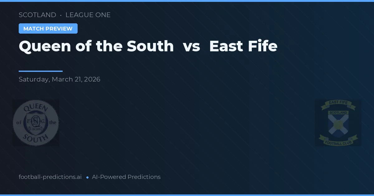 Queen of the South vs East Fife — matchtips och förhandstitt