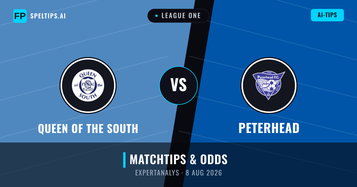 Queen of the South vs Peterhead — matchtips och förhandstitt
