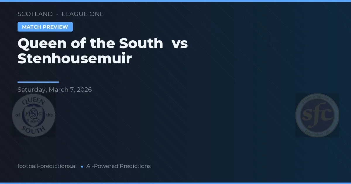 Queen of the South vs Stenhousemuir — matchtips och förhandstitt