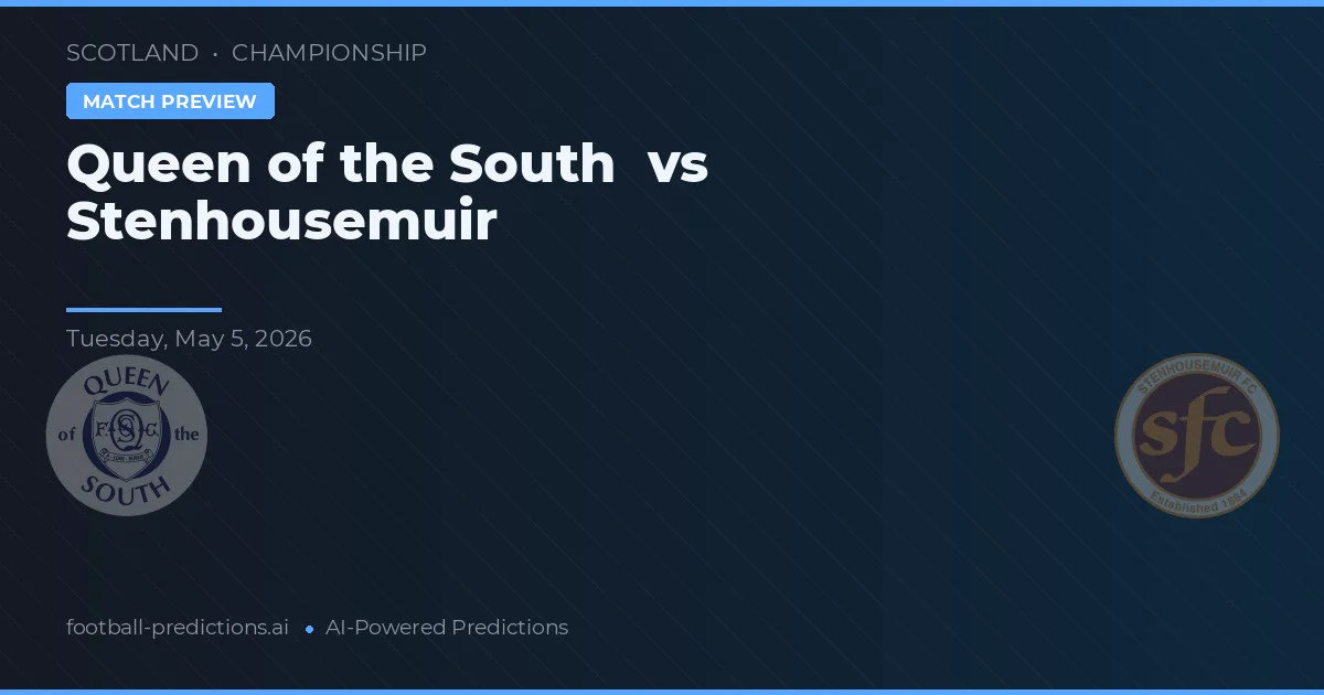 Queen of the South vs Stenhousemuir — matchtips och förhandstitt
