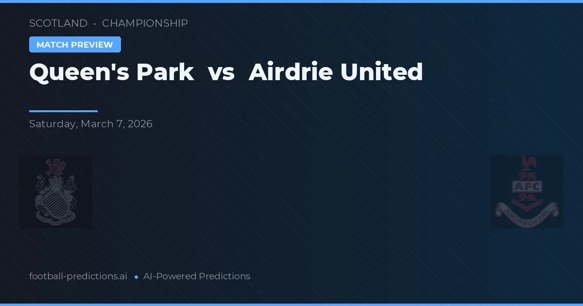 Queen's Park vs Airdrie United — matchtips och förhandstitt