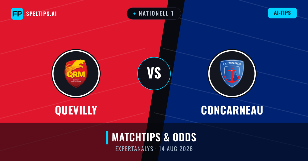 Quevilly vs Concarneau — matchtips och förhandstitt