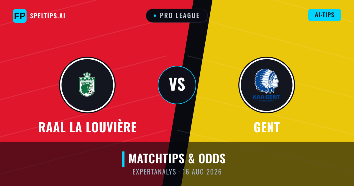 RAAL La Louvière vs Gent — matchtips och förhandstitt