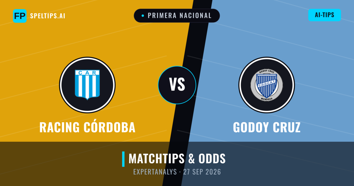 Racing Córdoba vs Godoy Cruz — matchtips och förhandstitt