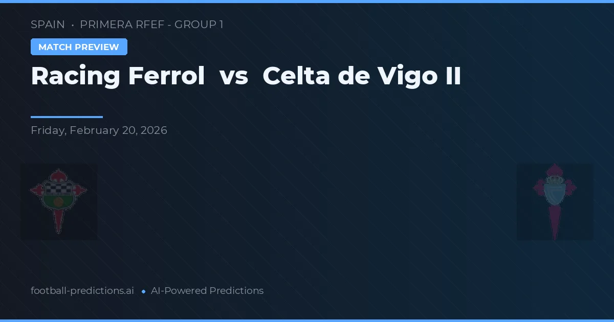 Racing Ferrol vs Celta de Vigo — matchtips och förhandstitt