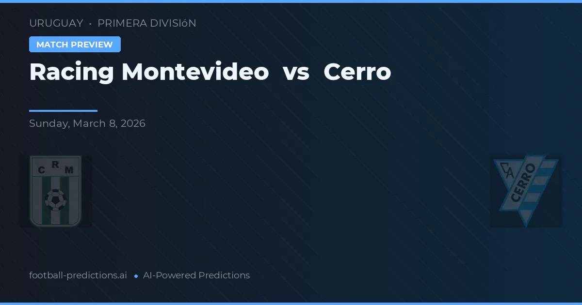 Racing Montevideo vs Cerro — matchtips och förhandstitt