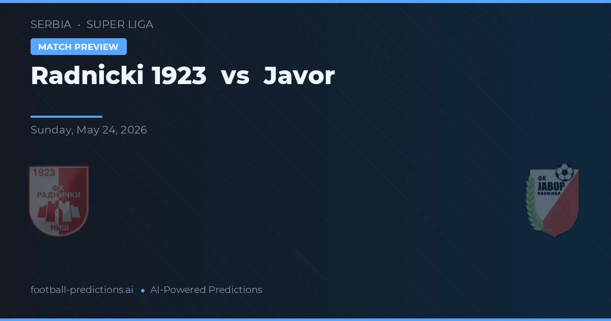 Radnički 1923 vs Javor — matchtips och förhandstitt