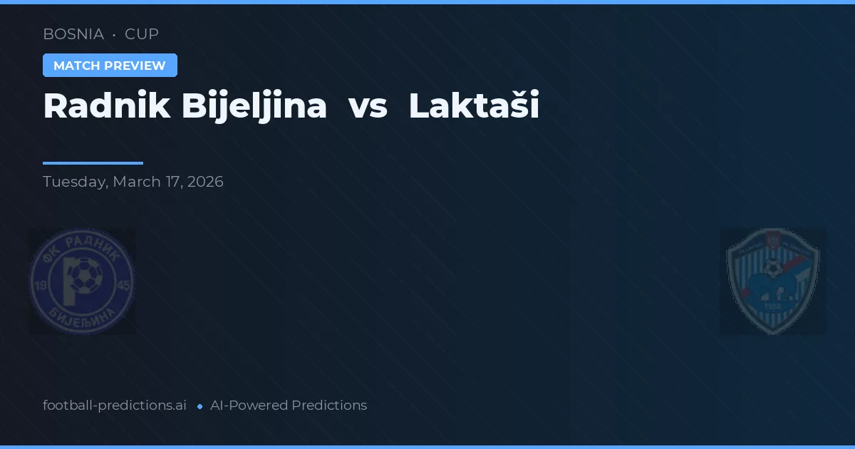 Radnik Bijeljina vs Laktaši — matchtips och förhandstitt