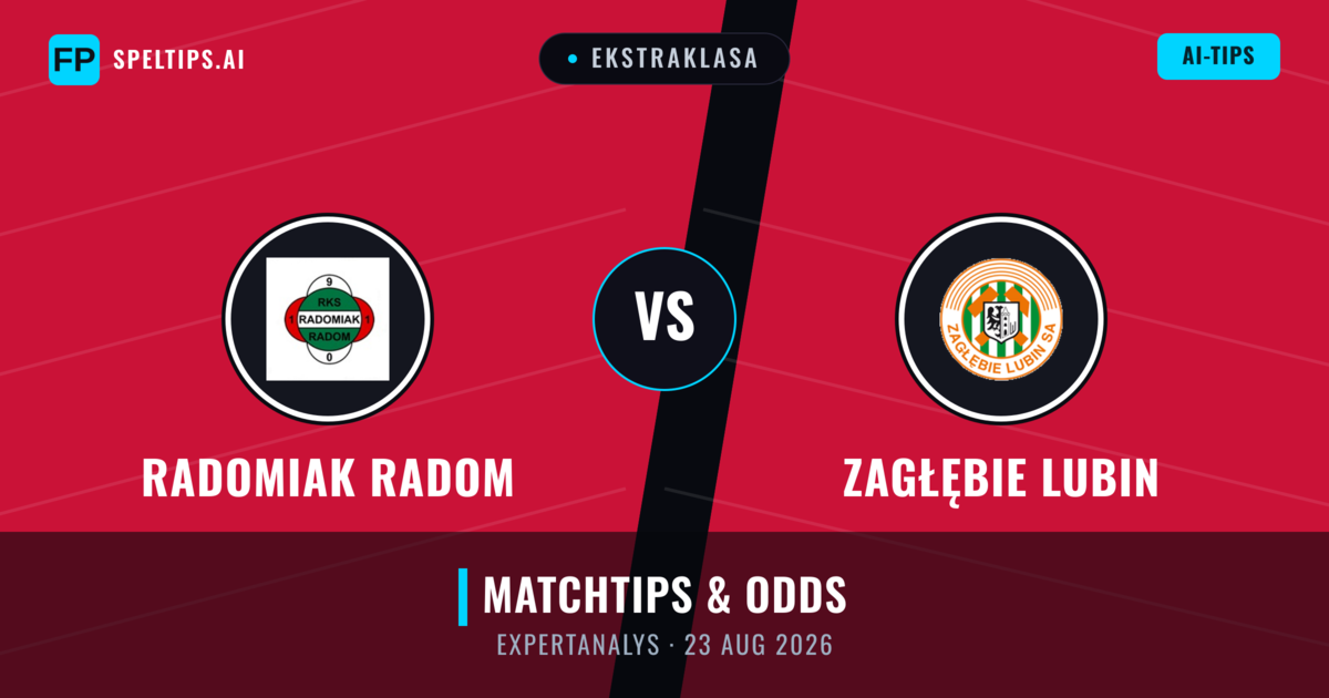 Radomiak Radom vs Zagłębie Lubin — matchtips och förhandstitt