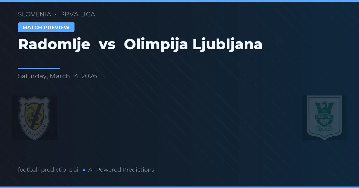 Radomlje vs Olimpija Ljubljana — matchtips och förhandstitt