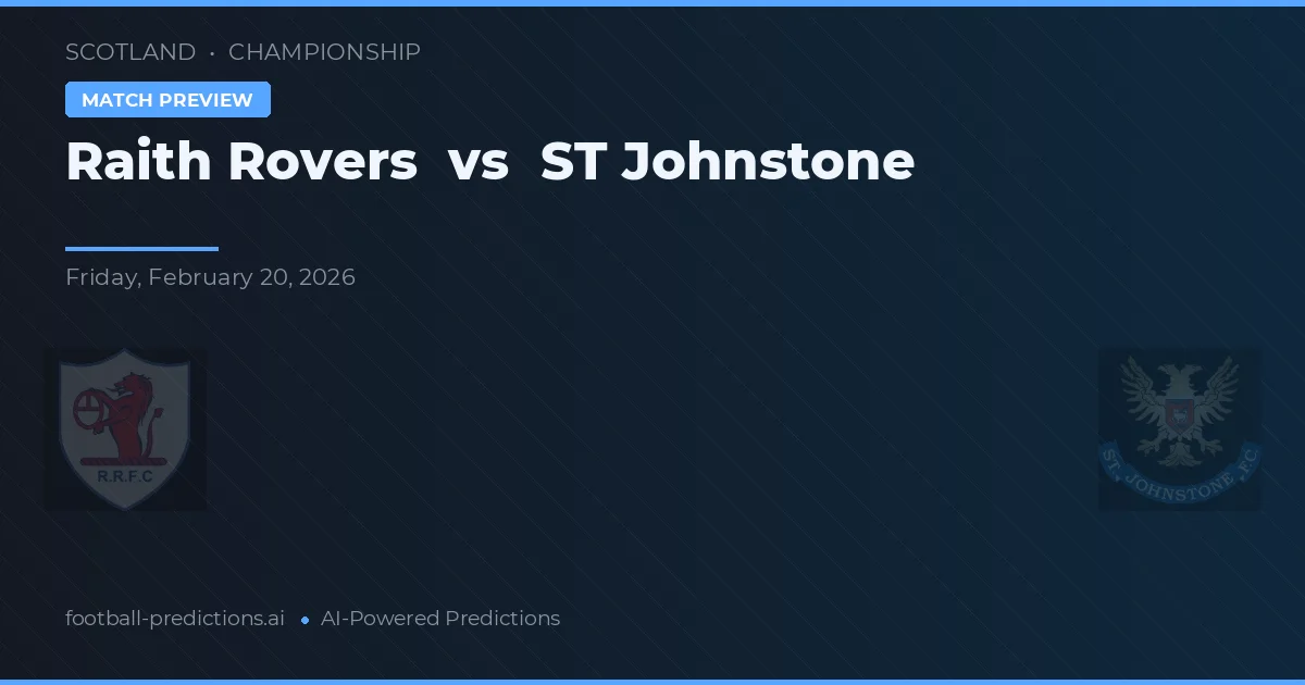 Raith Rovers vs St Johnstone — matchtips och förhandstitt