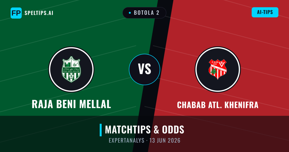 Raja Beni Mellal vs Chabab Atl. Khenifra — matchtips och förhandstitt