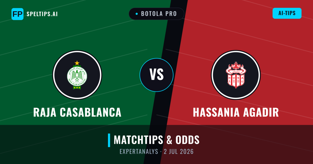 Raja Casablanca vs Hassania Agadir — matchtips och förhandstitt