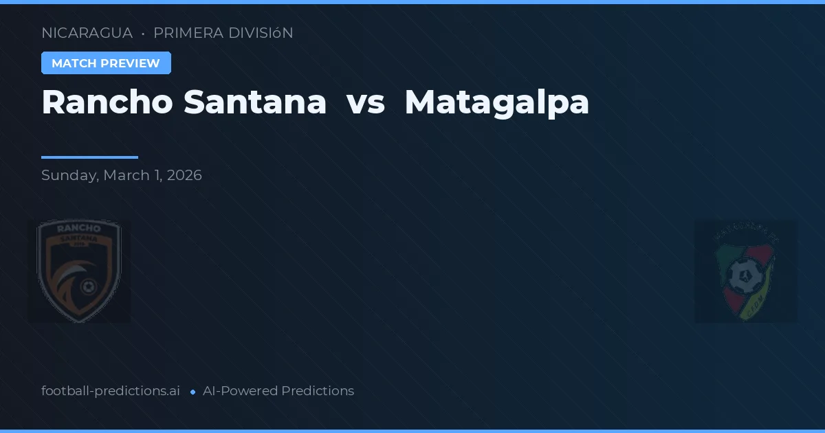 Rancho Santana vs Matagalpa — matchtips och förhandstitt