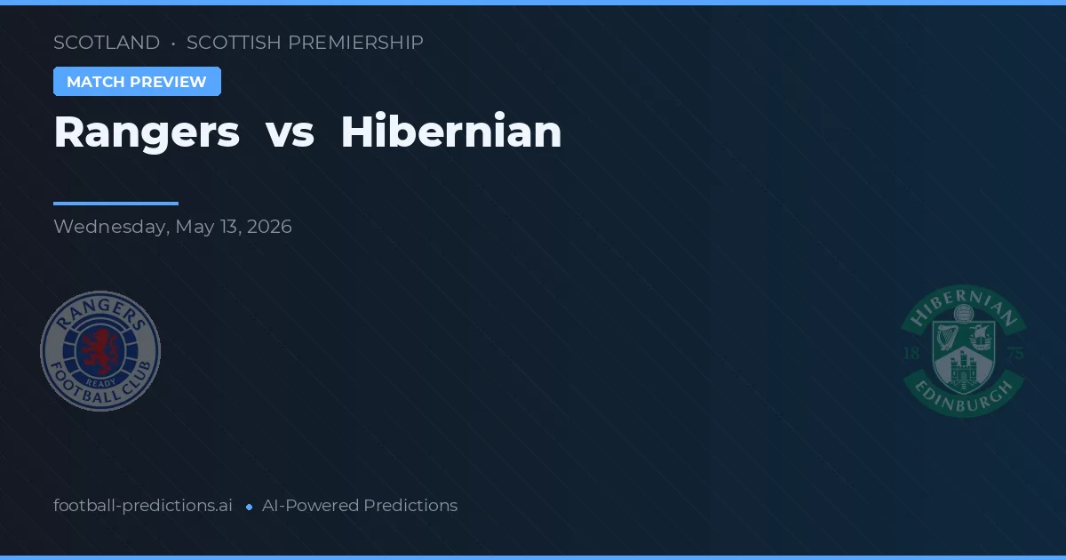 Rangers vs Hibernian — matchtips och förhandstitt