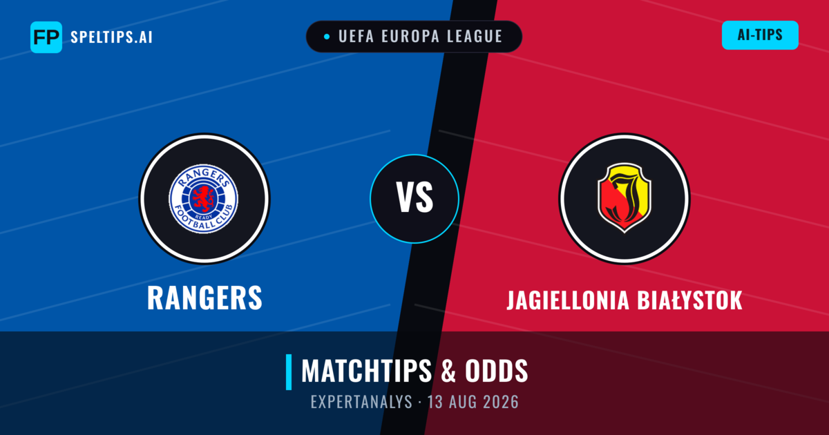 Rangers vs Jagiellonia Białystok — matchtips och förhandstitt