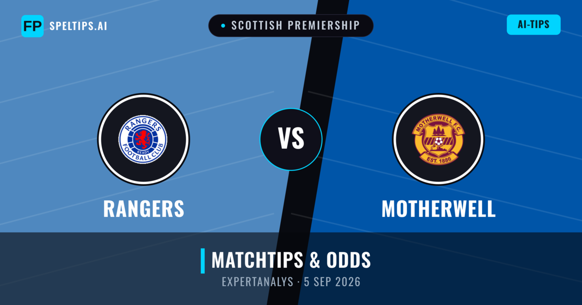 Rangers vs Motherwell — matchtips och förhandstitt
