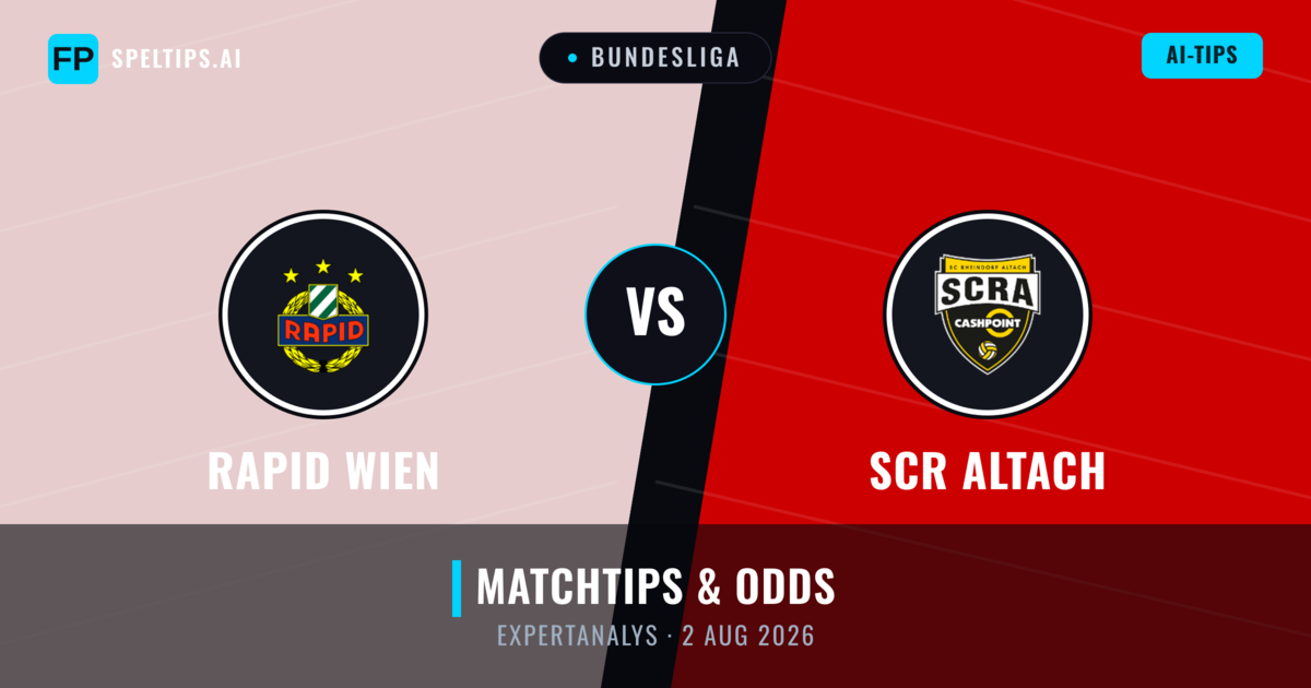 Rapid Wien vs SCR Altach — matchtips och förhandstitt