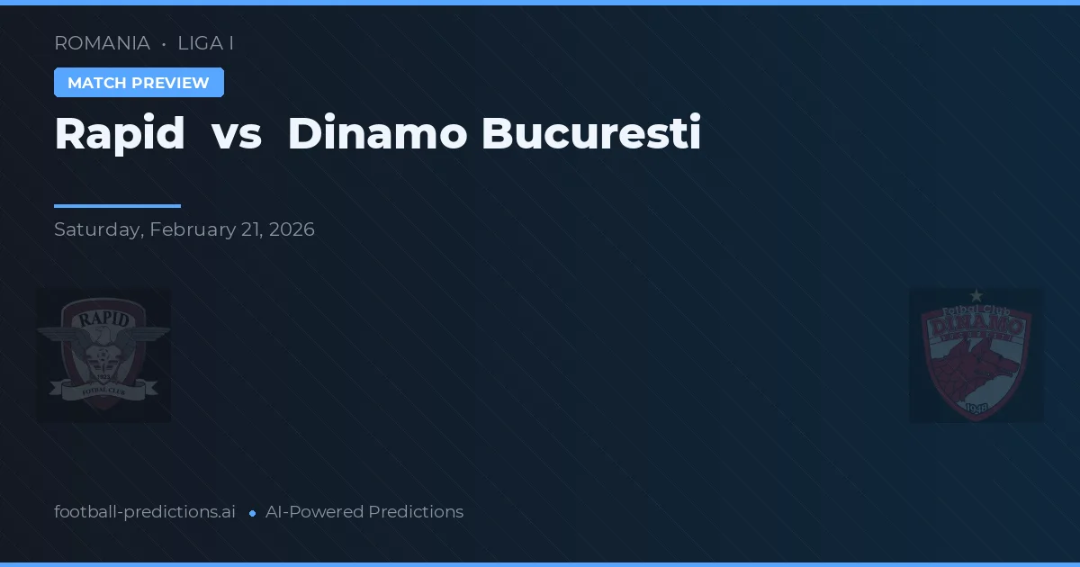 Rapid vs Dinamo București — matchtips och förhandstitt