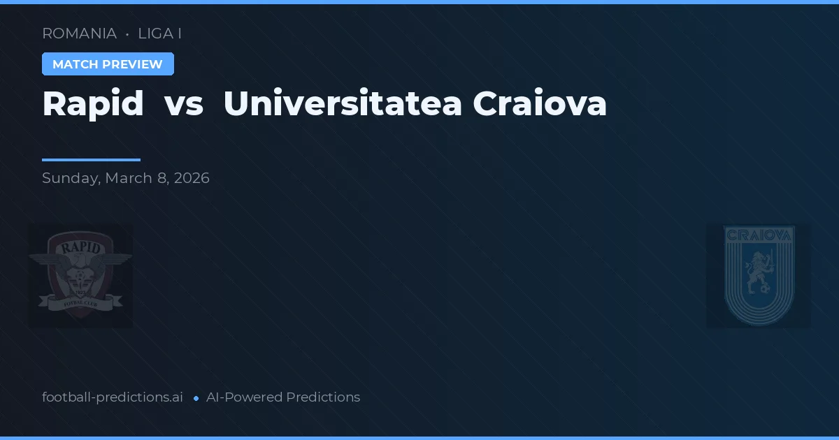 Rapid vs Universitatea Craiova — matchtips och förhandstitt