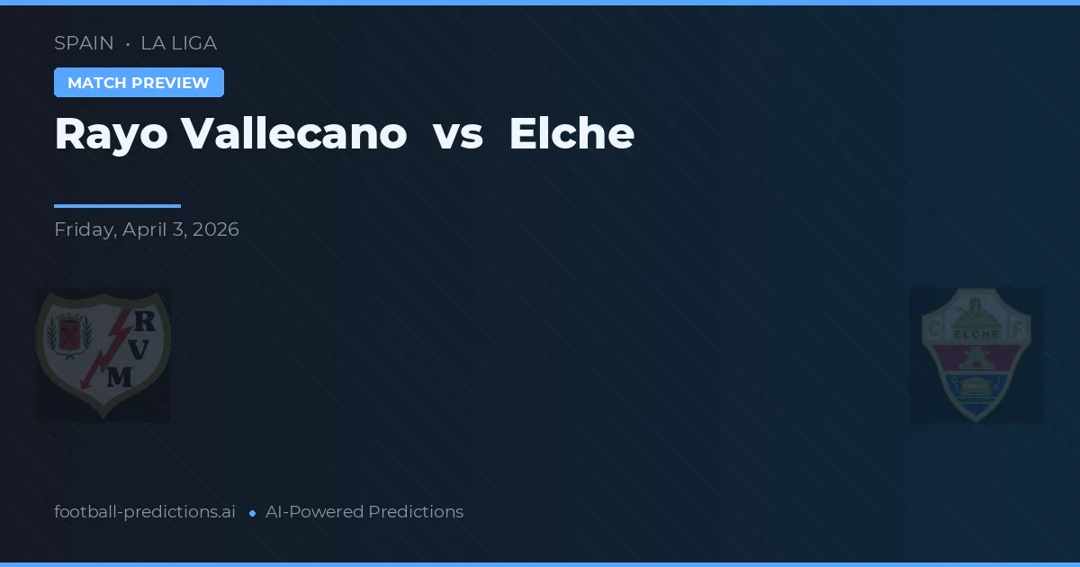 Rayo Vallecano vs Elche — matchtips och förhandstitt