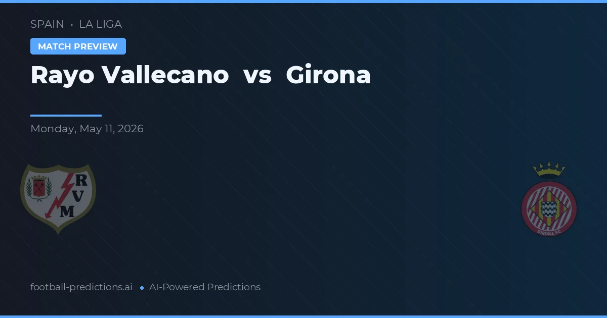 Rayo Vallecano vs Girona — matchtips och förhandstitt