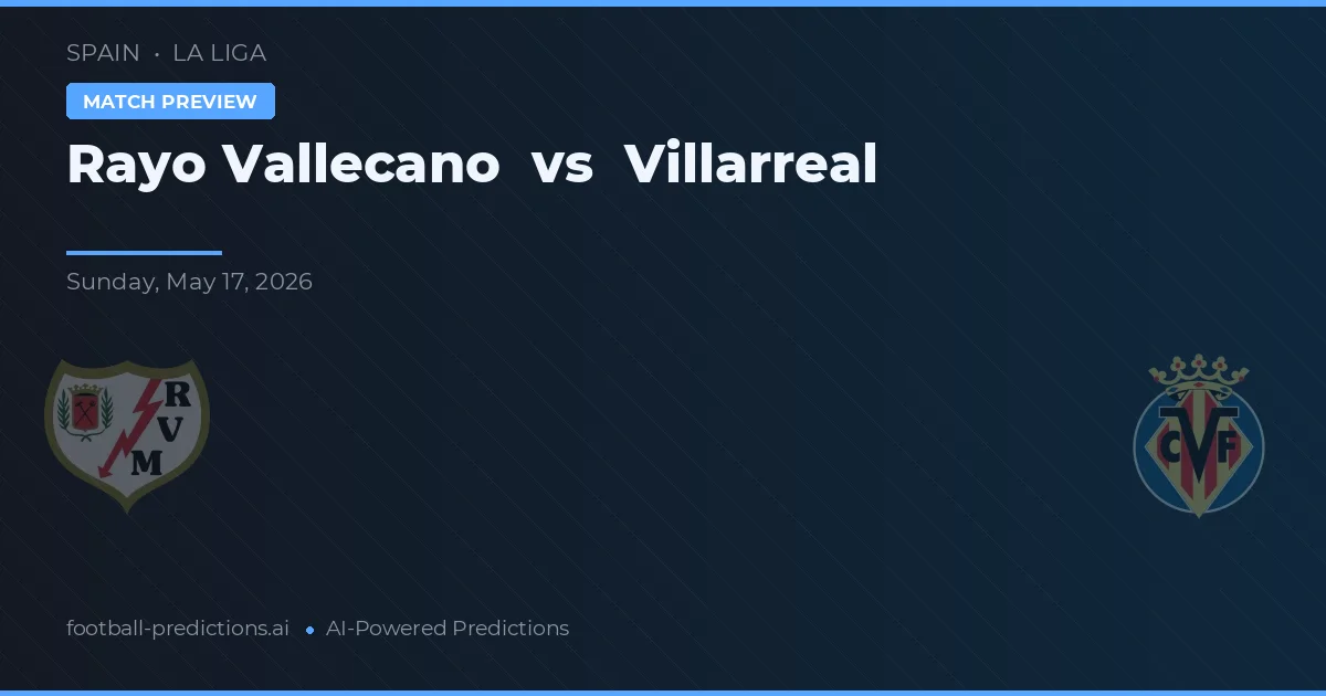Rayo Vallecano vs Villarreal — matchtips och förhandstitt