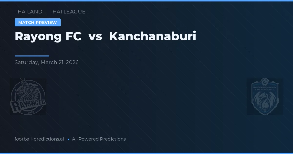 Rayong FC vs Kanchanaburi — matchtips och förhandstitt