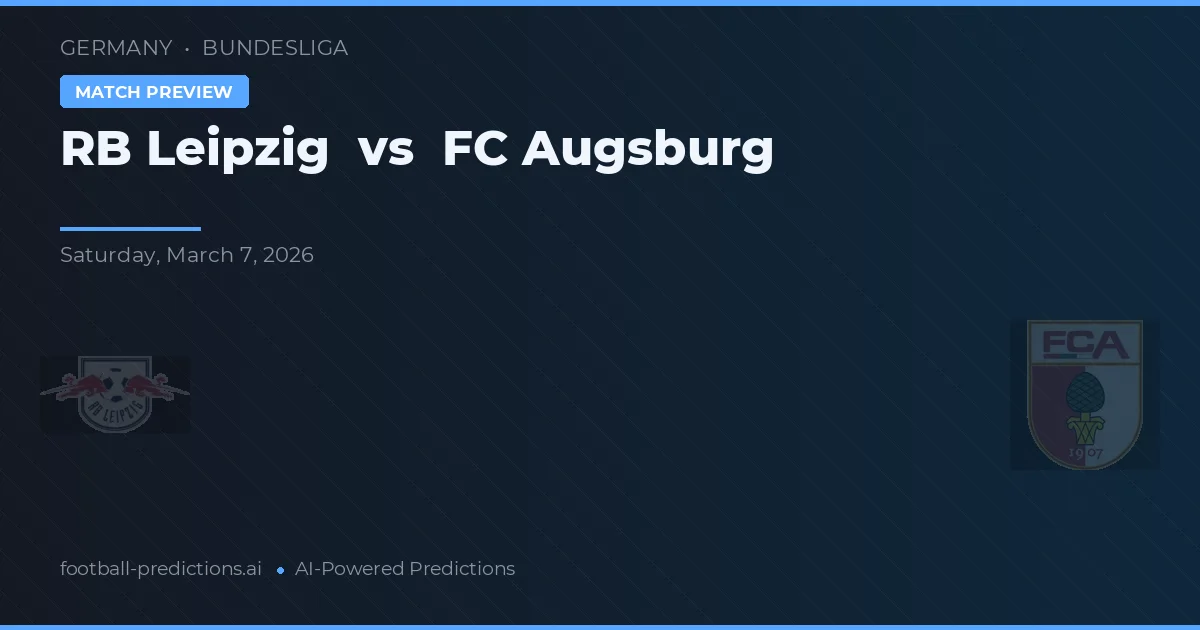 RB Leipzig vs FC Augsburg — matchtips och förhandstitt