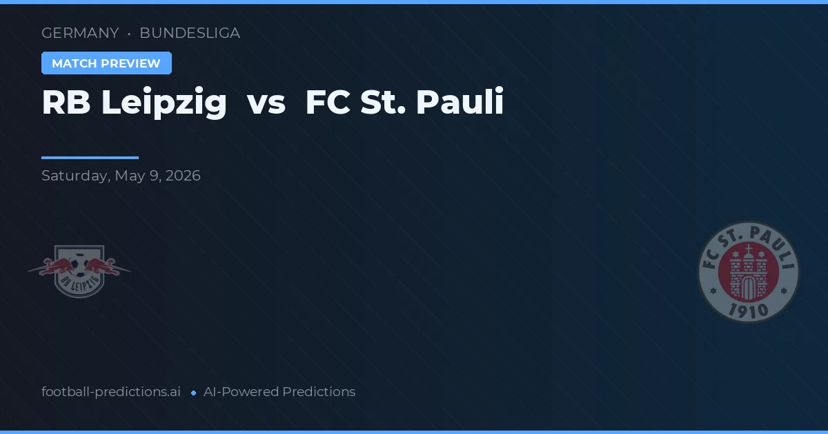 RB Leipzig vs FC St. Pauli — matchtips och förhandstitt