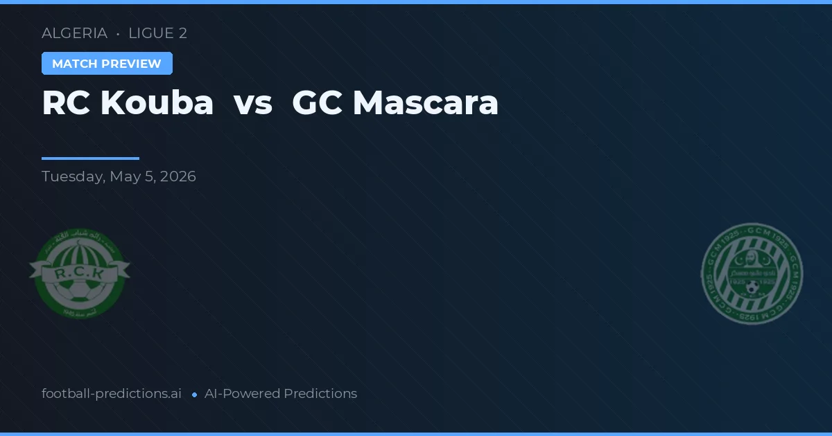 RC Kouba vs GC Mascara — matchtips och förhandstitt