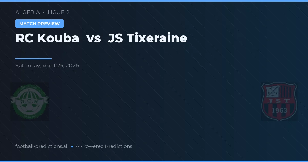 RC Kouba vs JS Tixeraine — matchtips och förhandstitt